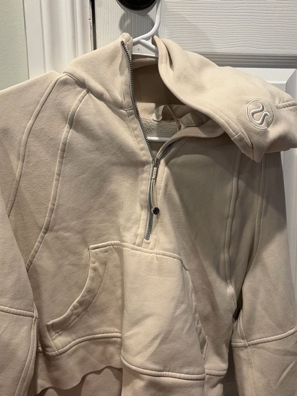 Lululemon Cream Half-Zip Scuba